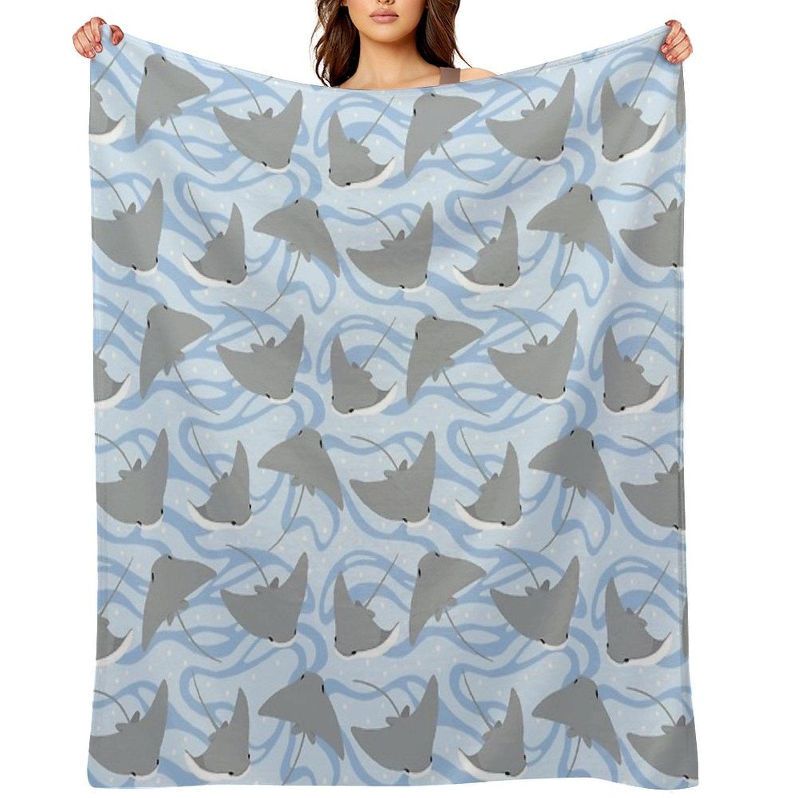 Stingrays - Cownose Ray - Sticker Pack Quick-dry Throw Blanket