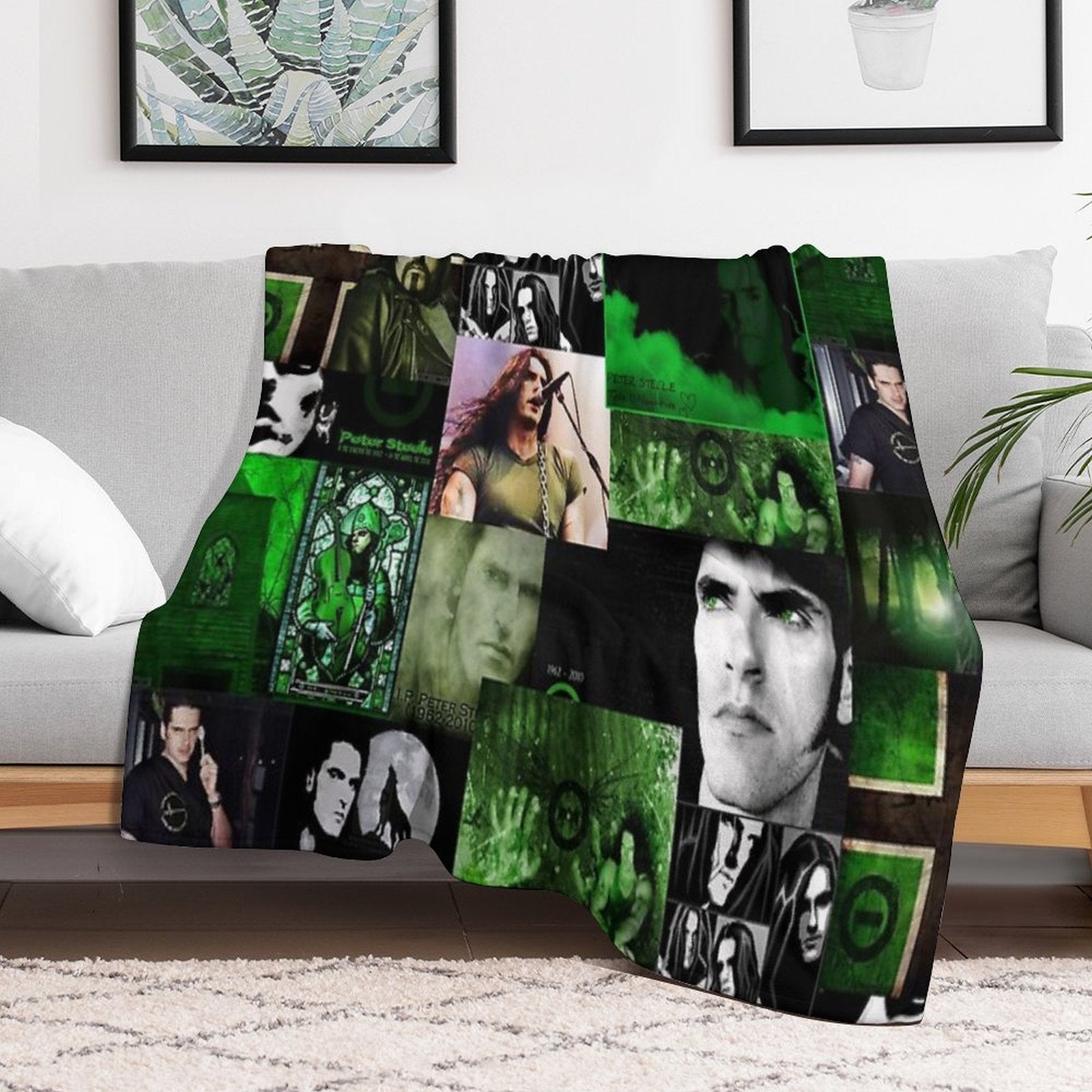 Peter Steele Abstract Collage Comfort Throw Blanket