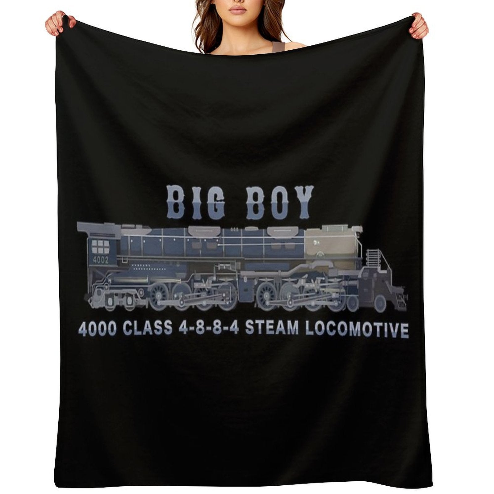 Big Boy 4000 Class Steam Train Locomotive Color Diagram Gift Multi-functional Throw Blanket