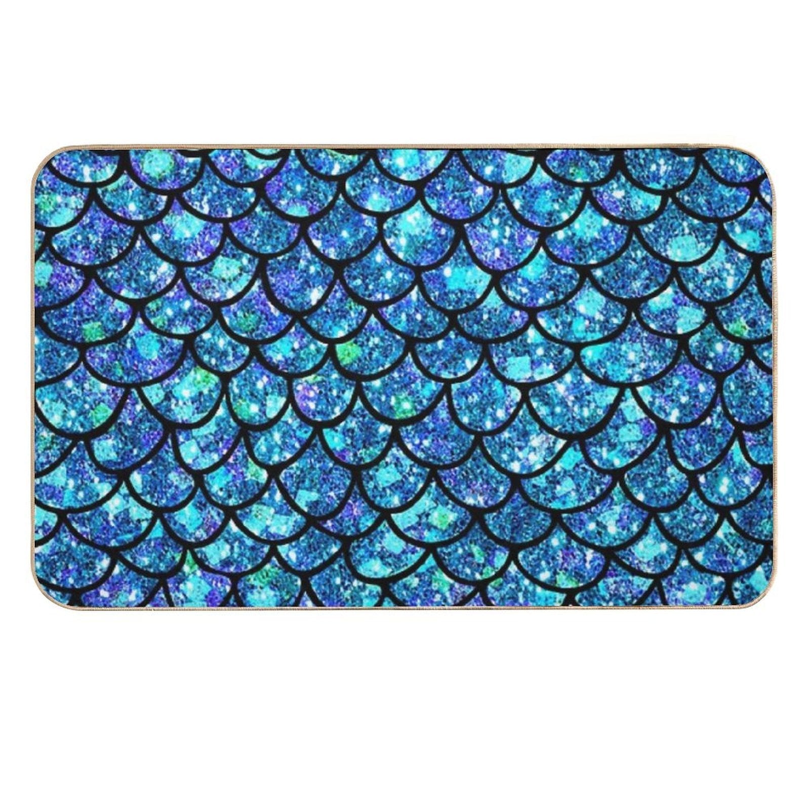 Magical Sparkly Mermaid Scales  Absorbent Bath Mat
