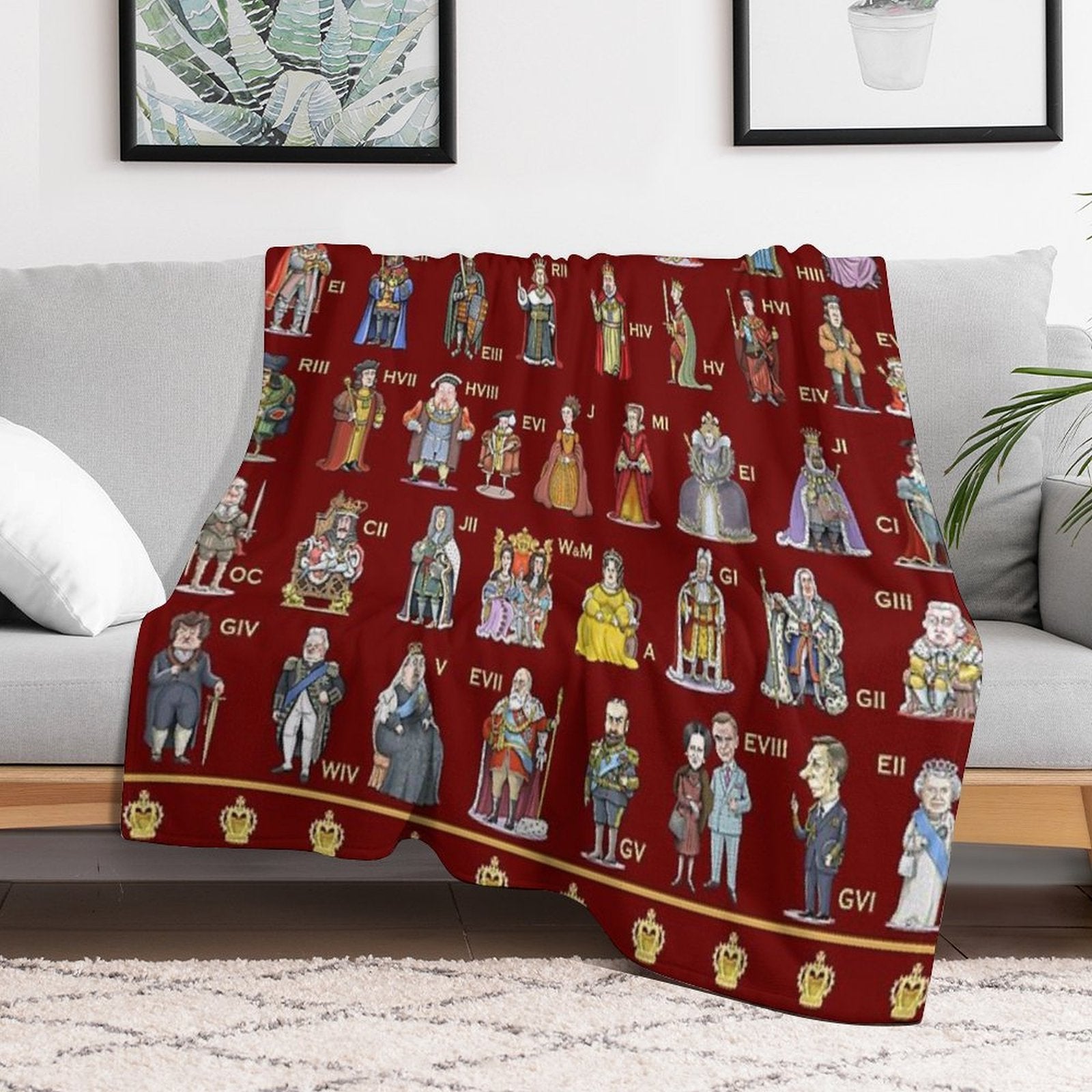 English And British Monarchs The Complete Set (Alternate Version) Multi-functional Throw Blanket
