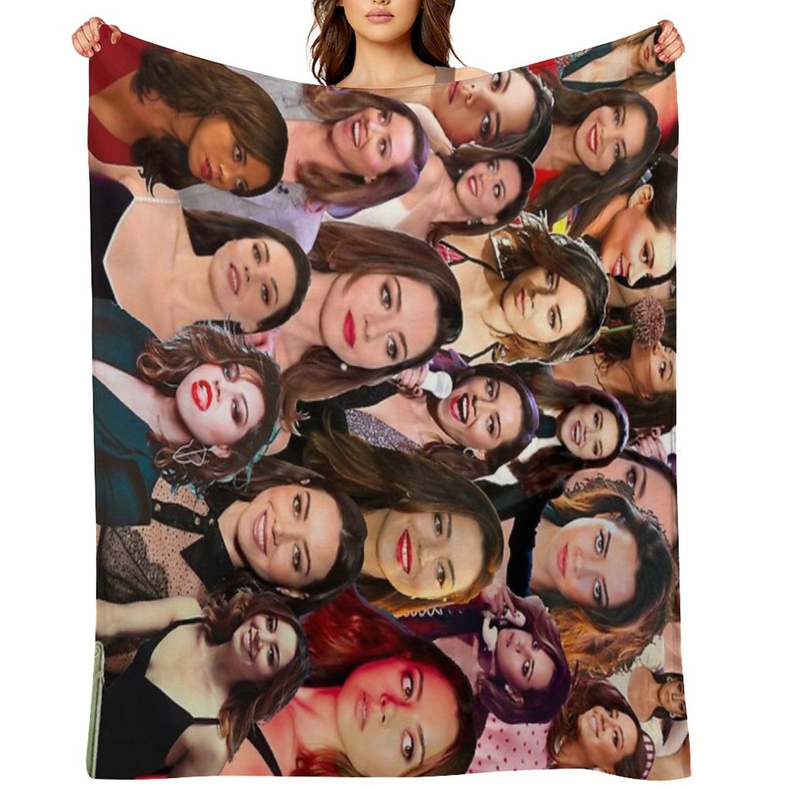 Aubrey Plaza Photo Collage Versatility Throw Blanket