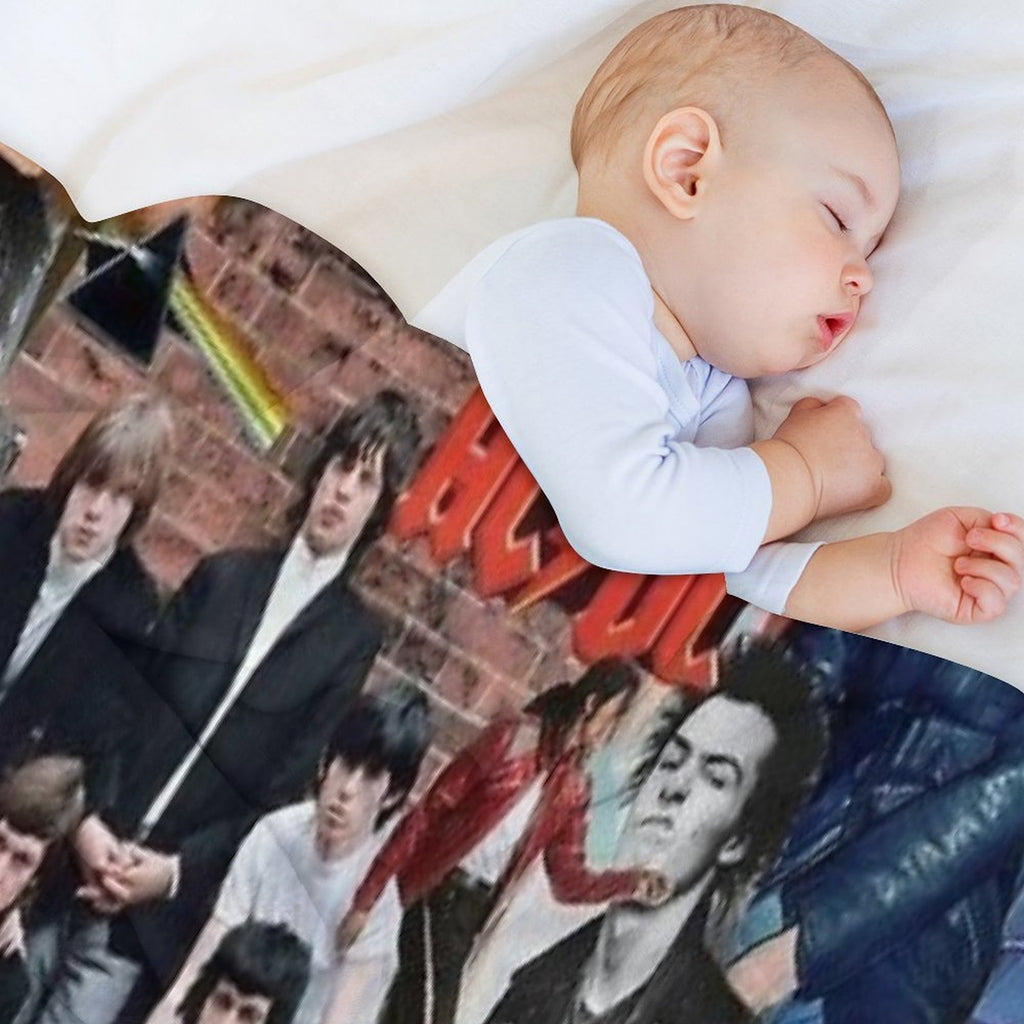 Retro 1990 Rock Band Posters Wrinkle-free Throw Blanket