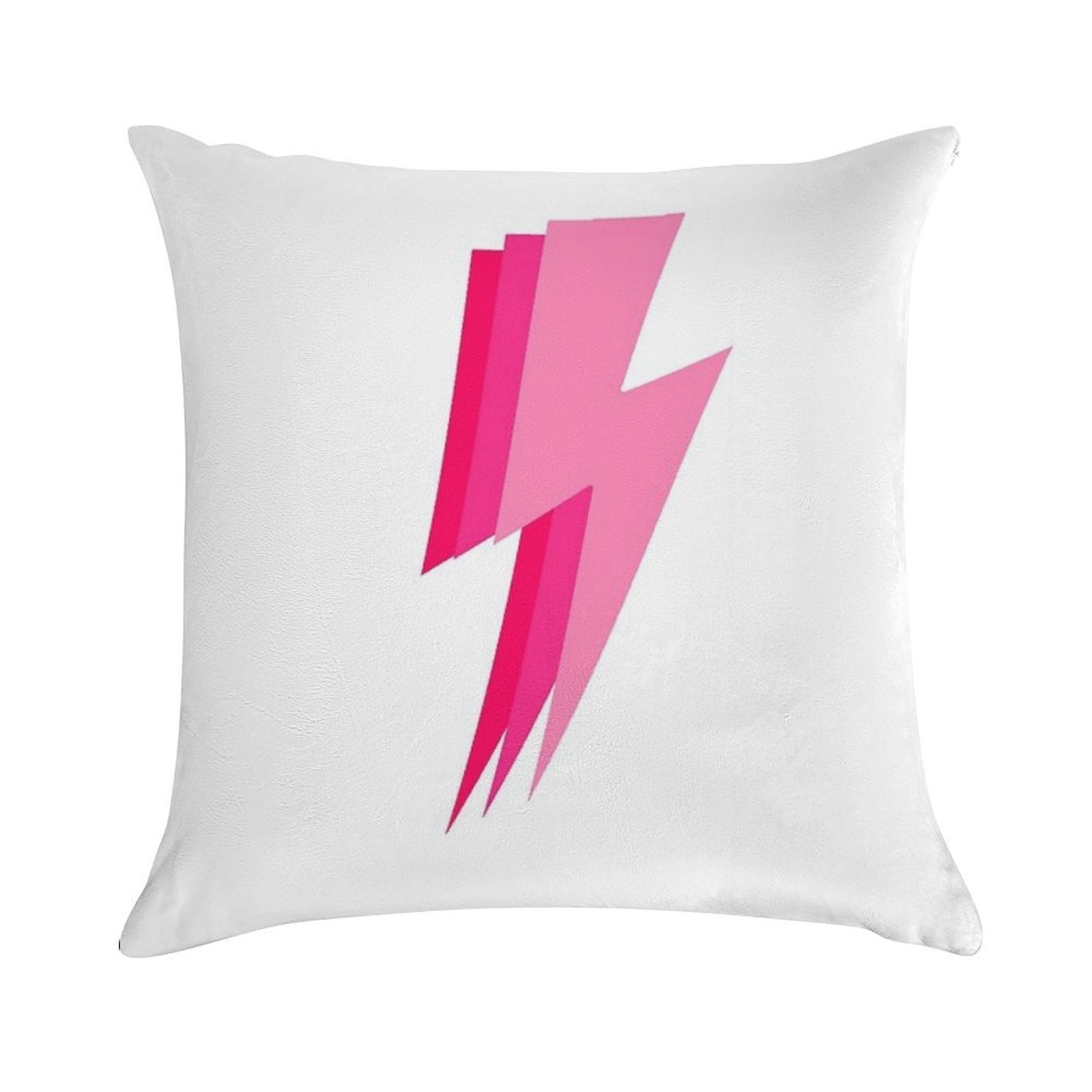 3 Pink Lightning Bolt Soft Home Decor Throw Pillow