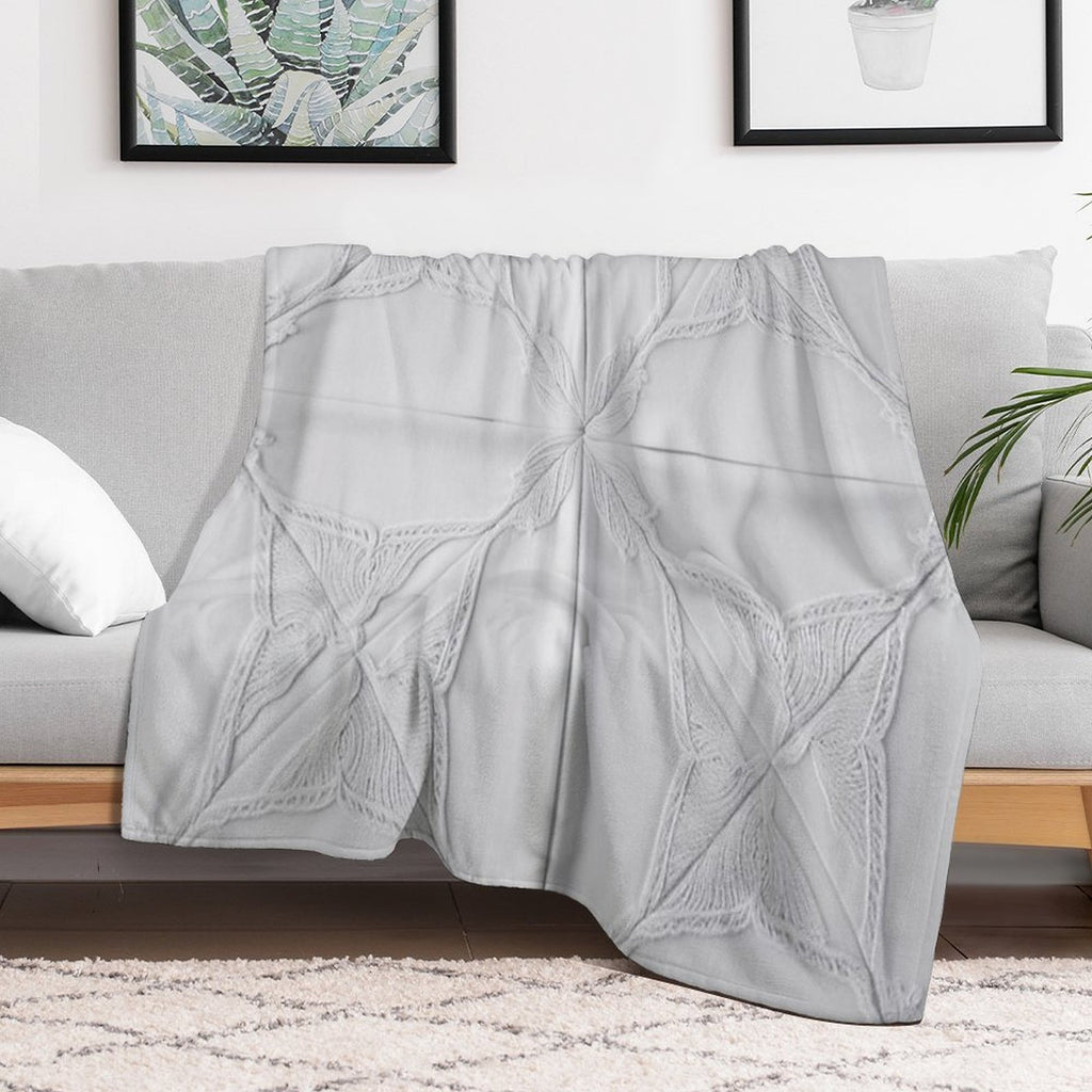 White Star Patchwork Quilt Durable Throw Blanket