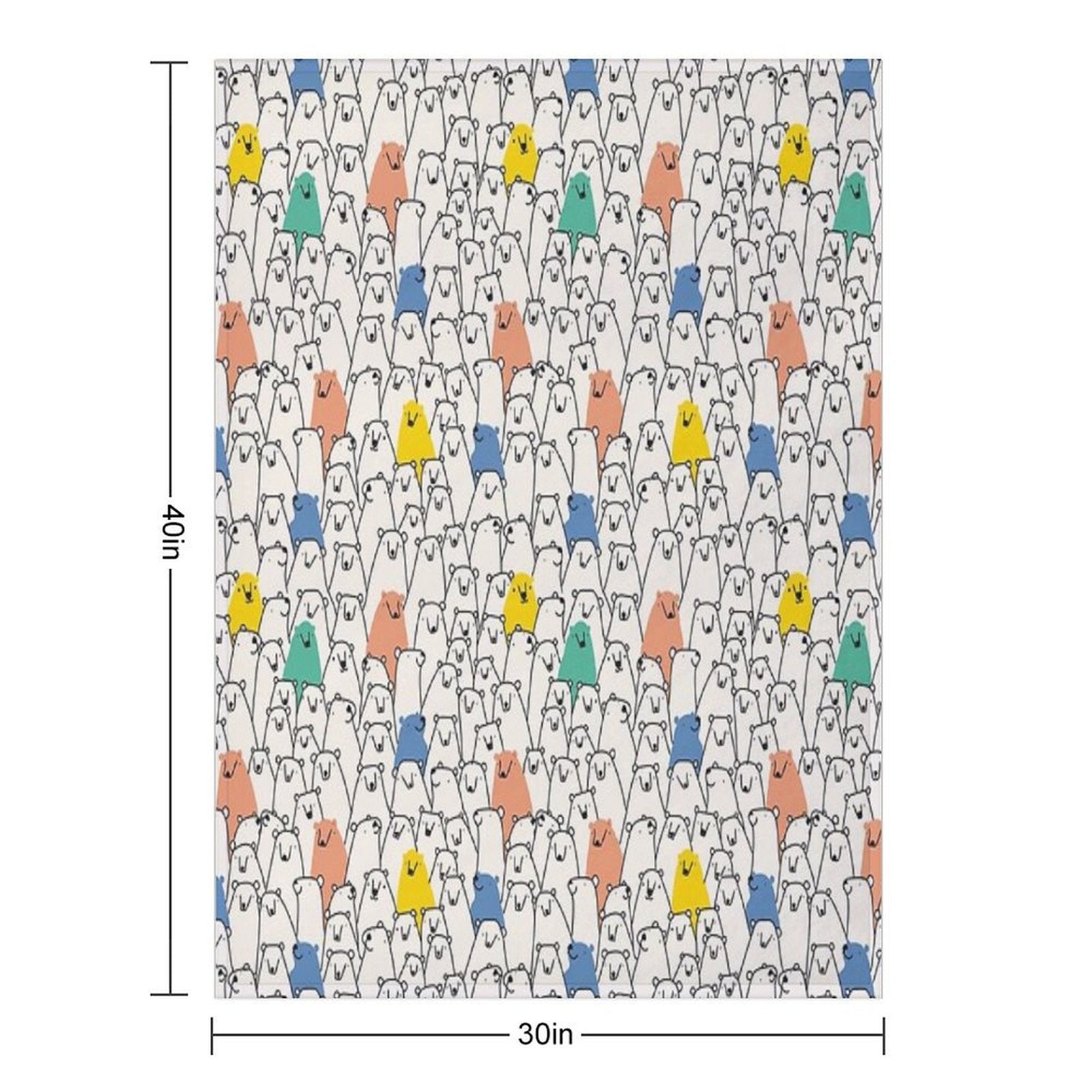 Bears Pattern Gift-ready Throw Blanket