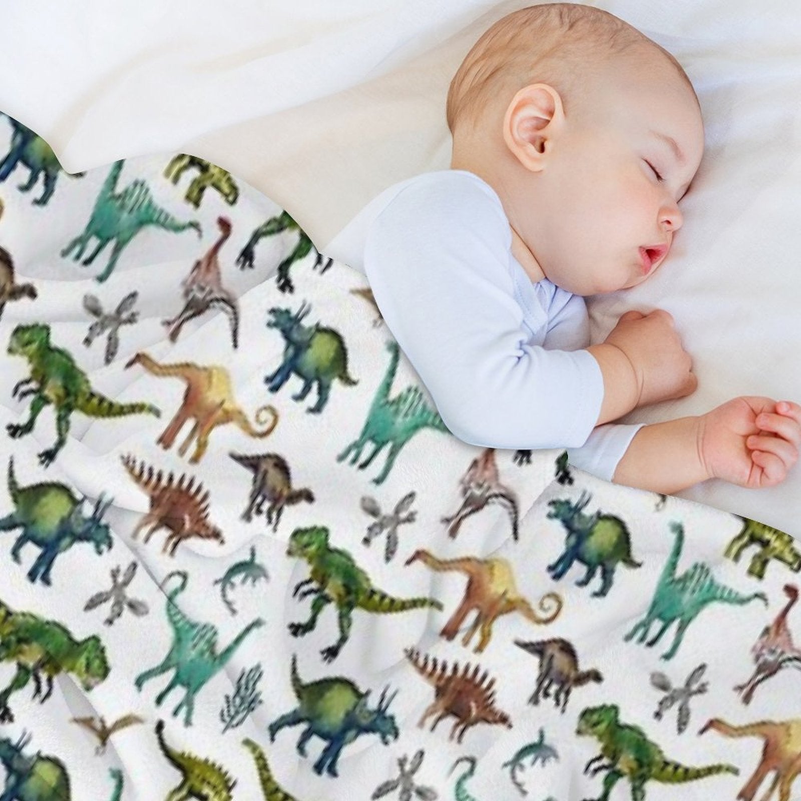 Dino-Mite Dreams for Kids  Trendy Dinosaur Pattern  Unique Gift Idea. Travel-friendly Throw Blanket