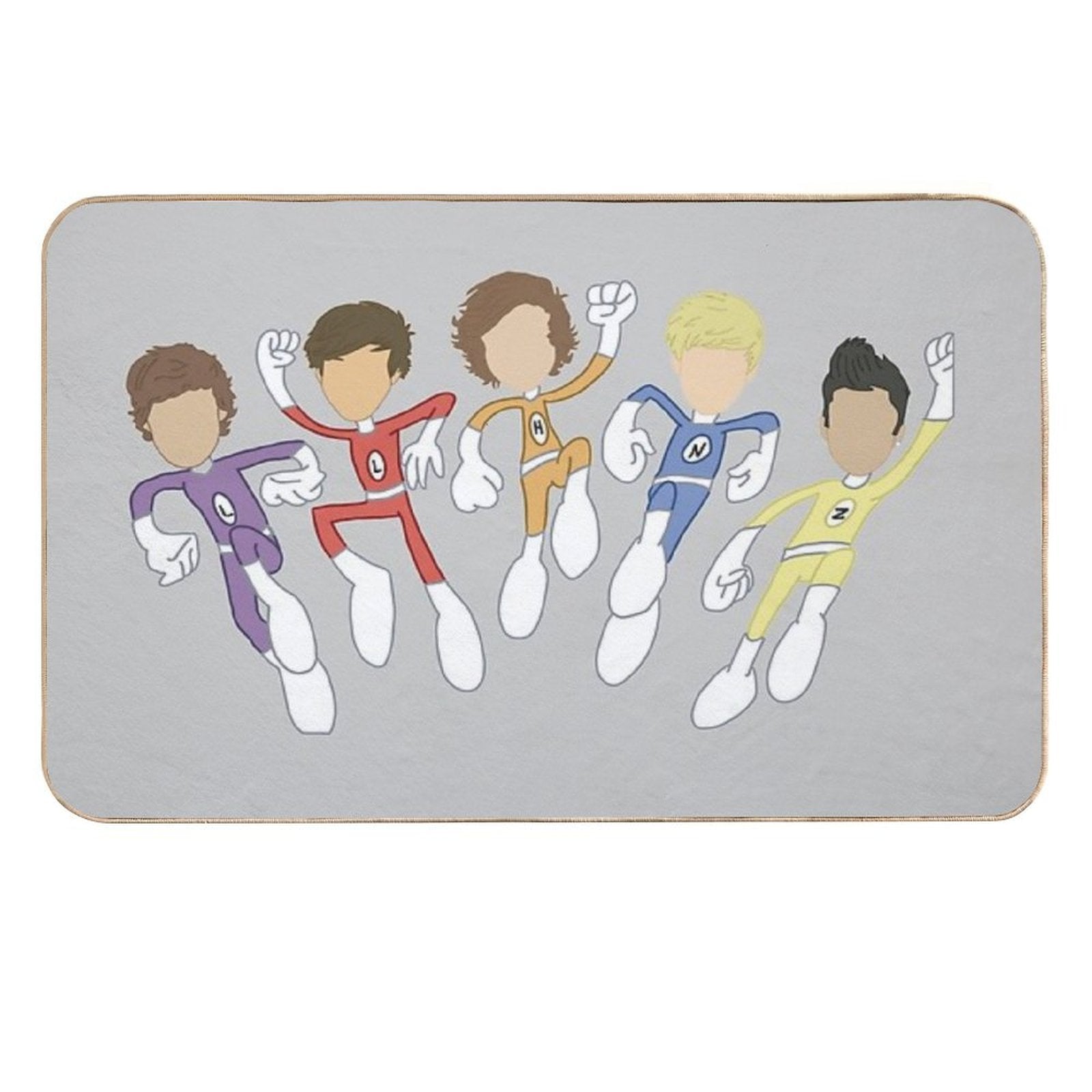 The Adventurous Adventures of One Direction  Stain-Proof Bath Mat