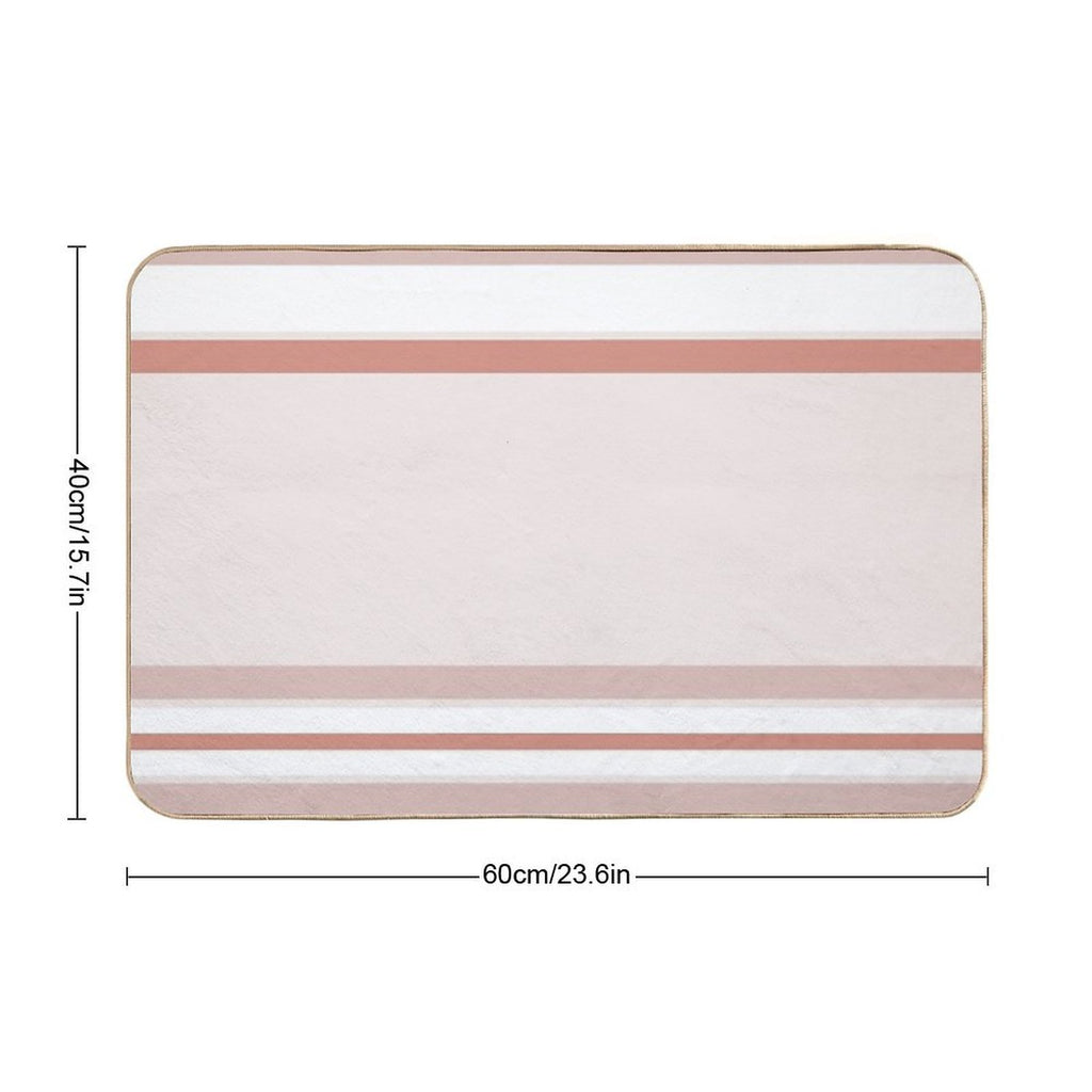 Line Art Neutral Peach  Eco-Friendly Bath Mat