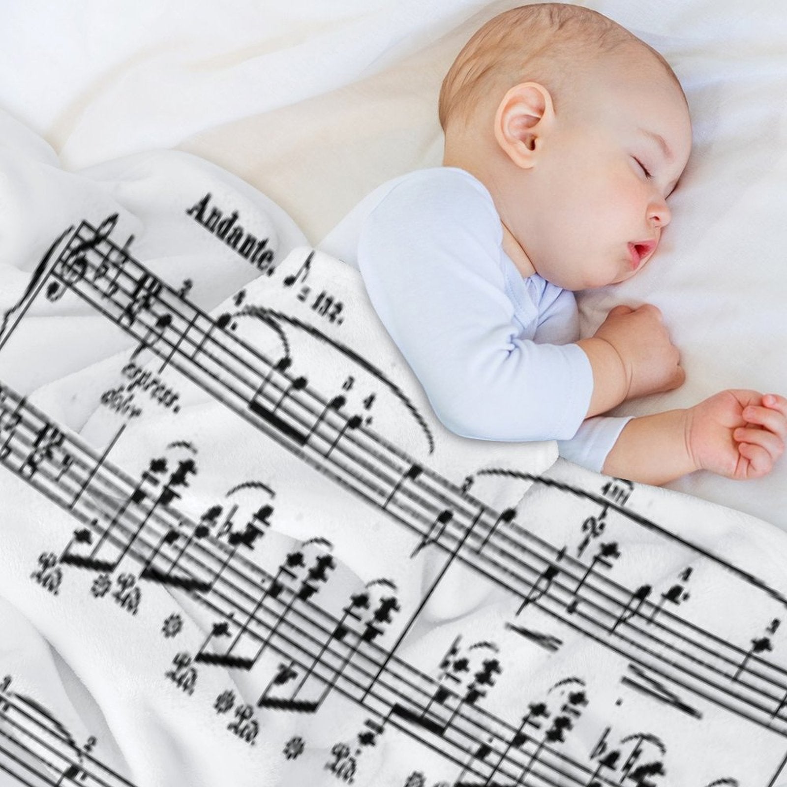 Chopin Nocturne Easy Care Throw Blanket