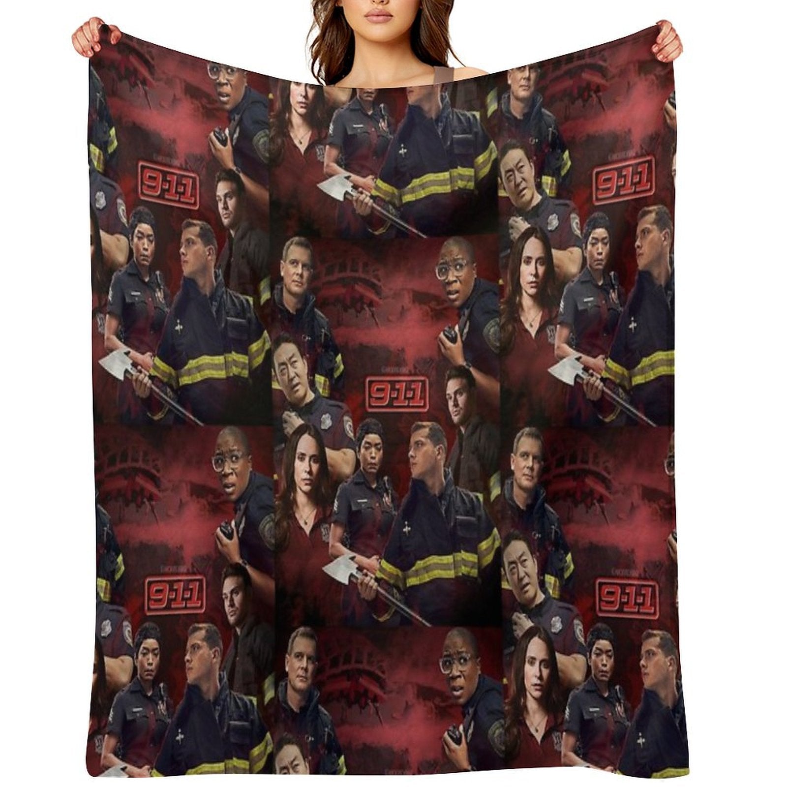 9-1-1 - Red Glare Shrink-resistant Throw Blanket