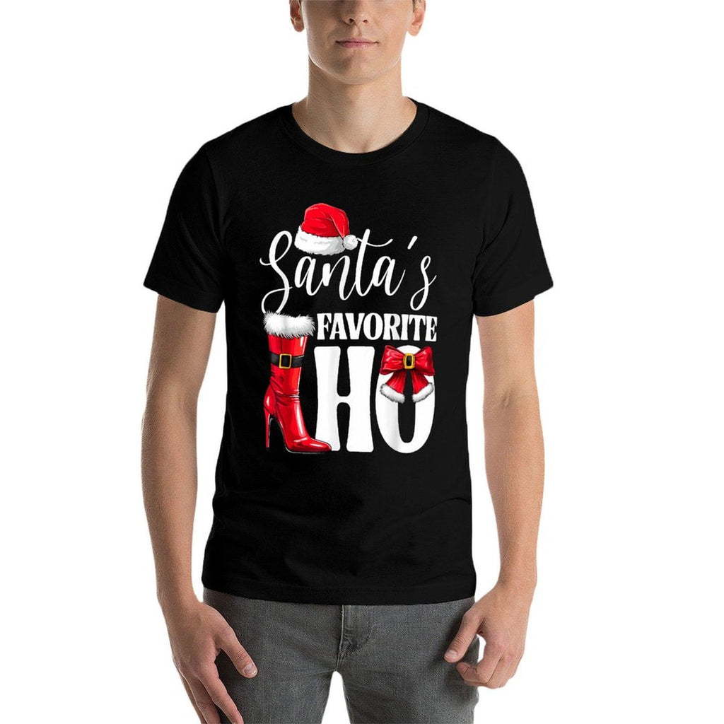 Santas Favorite HO Christmas Lights Merry Christmas Pajamas  Soft T-Shirt