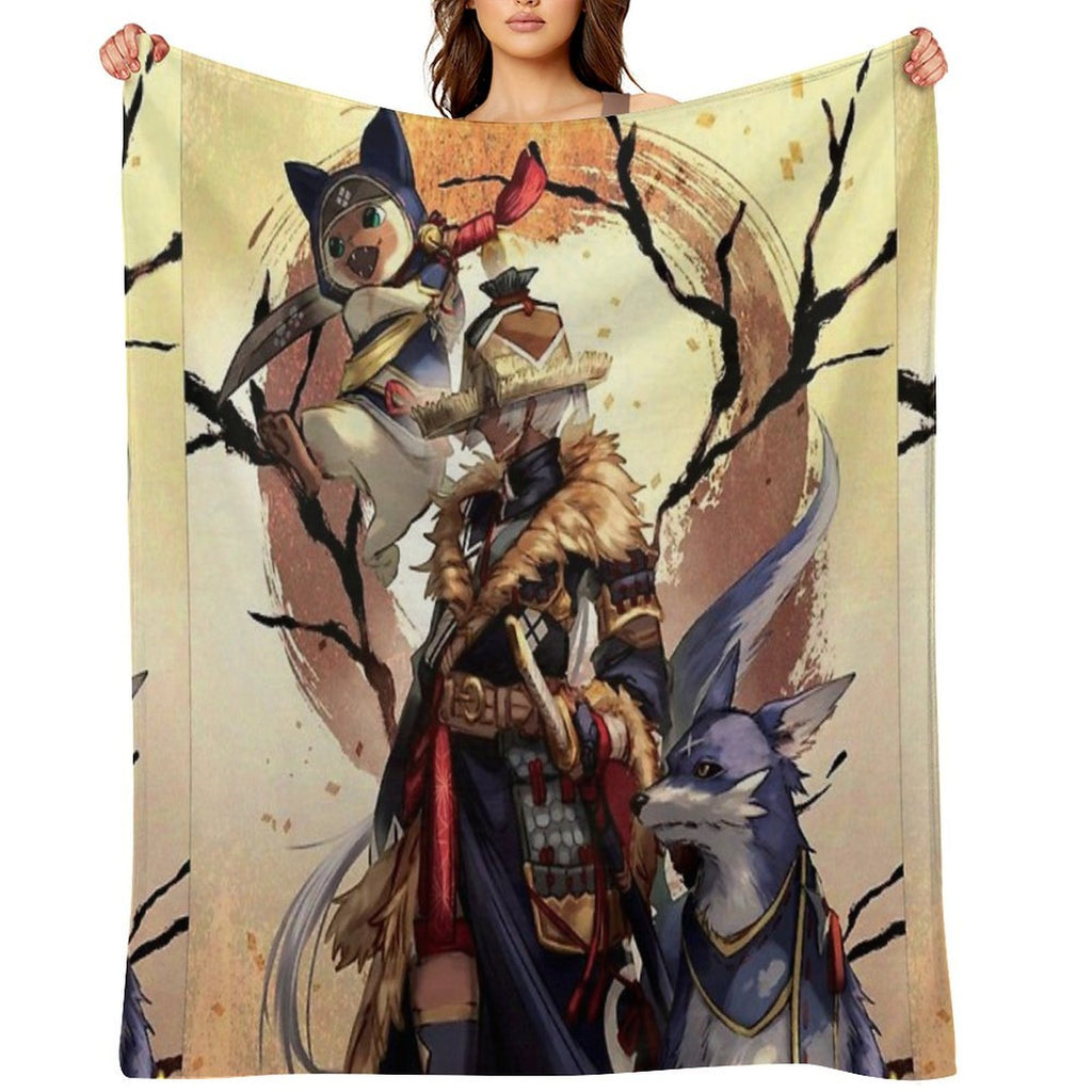 Monster Hunter Rise Multi-functional Throw Blanket