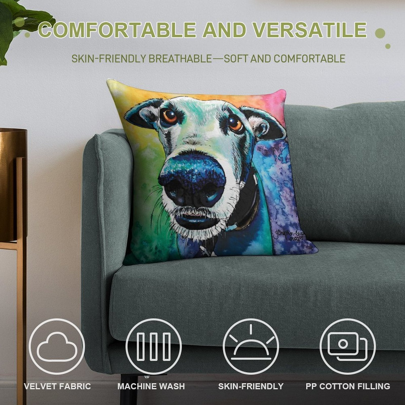 The Look of Love Soft Hidden Zipper Throw Pillow