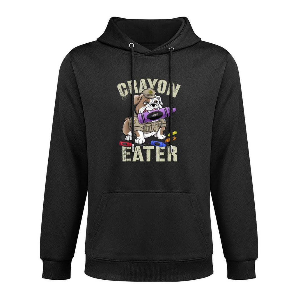 Sarcastic CRAYON EATER Grunt Family Military Soldier Meme Layering Staple Hoodie