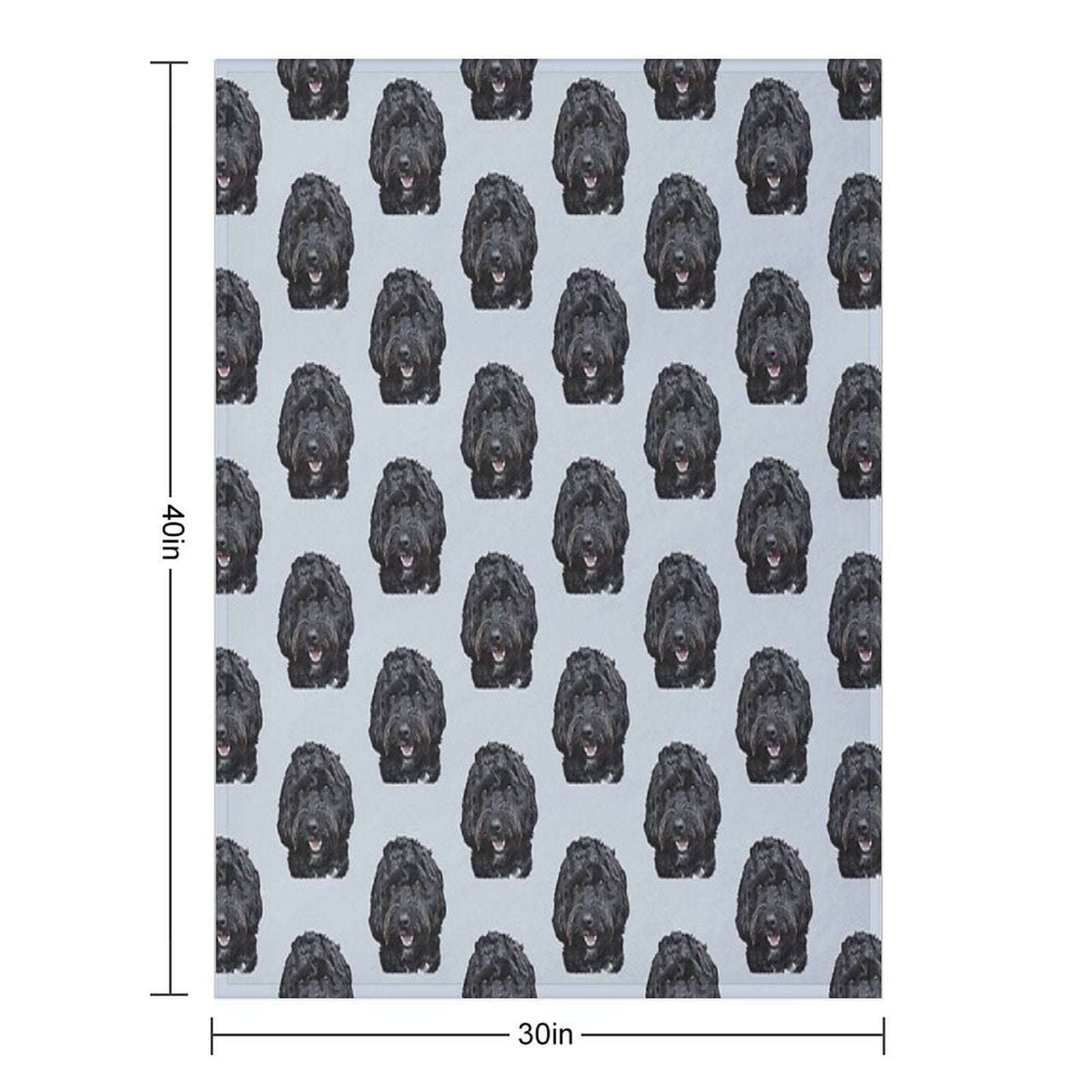 Black Doodle  Cockapoo Dog Compact Throw Blanket