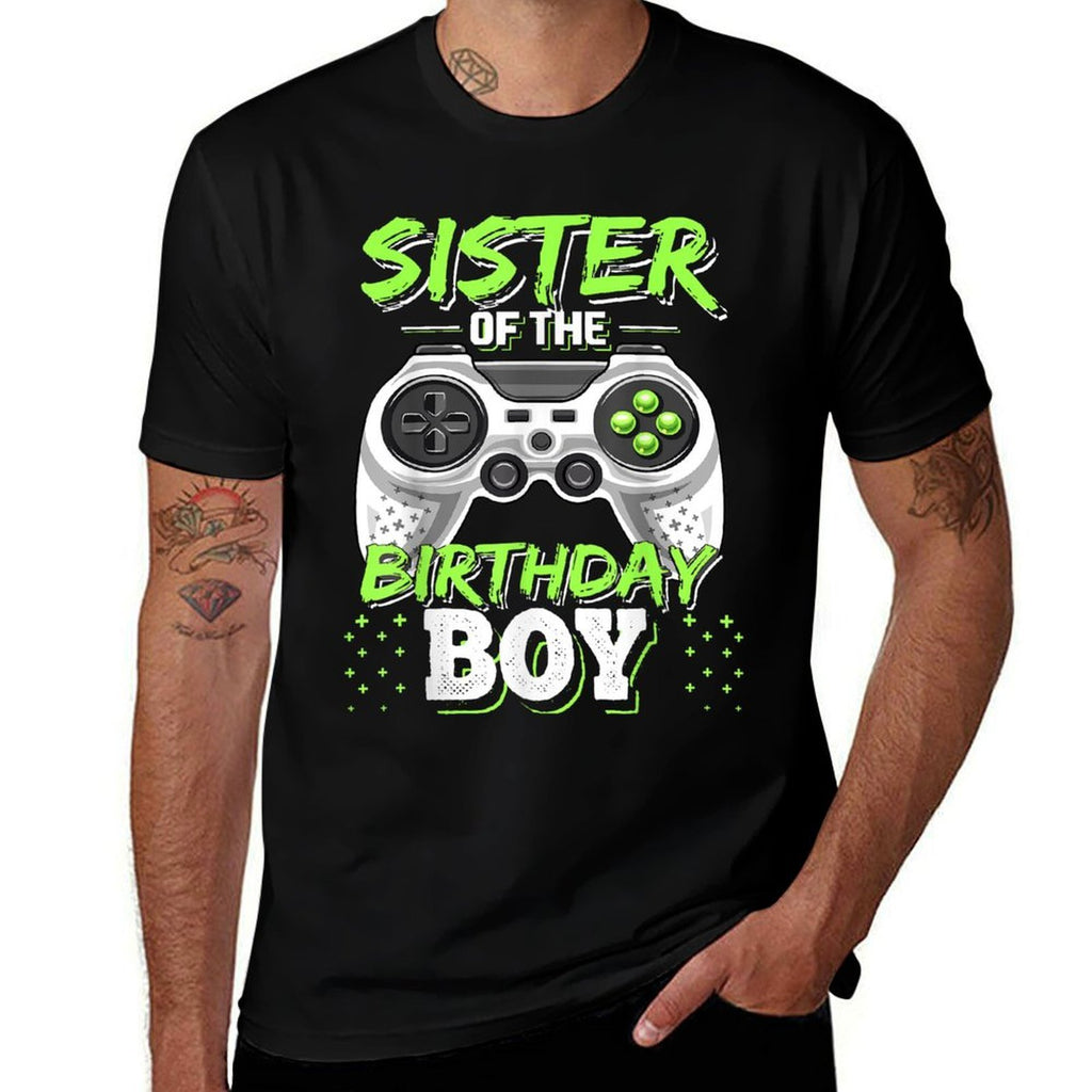 Sister of The Birthday Boy Matching Video Game Birthday Gift  Breathable T-Shirt