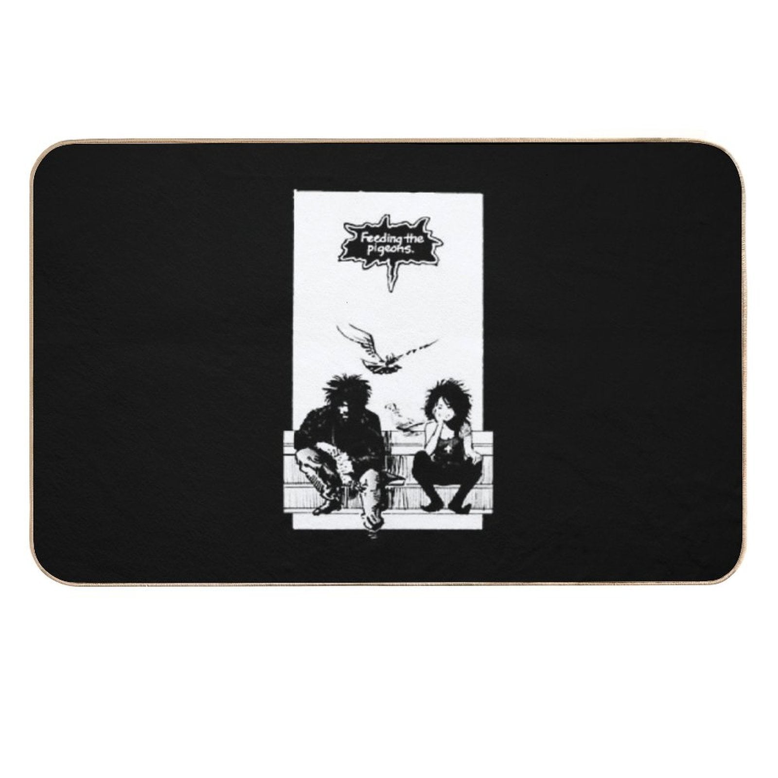 Retro Vintage Feeding The Pigeons Retro Wave  Versatile Bath Mat