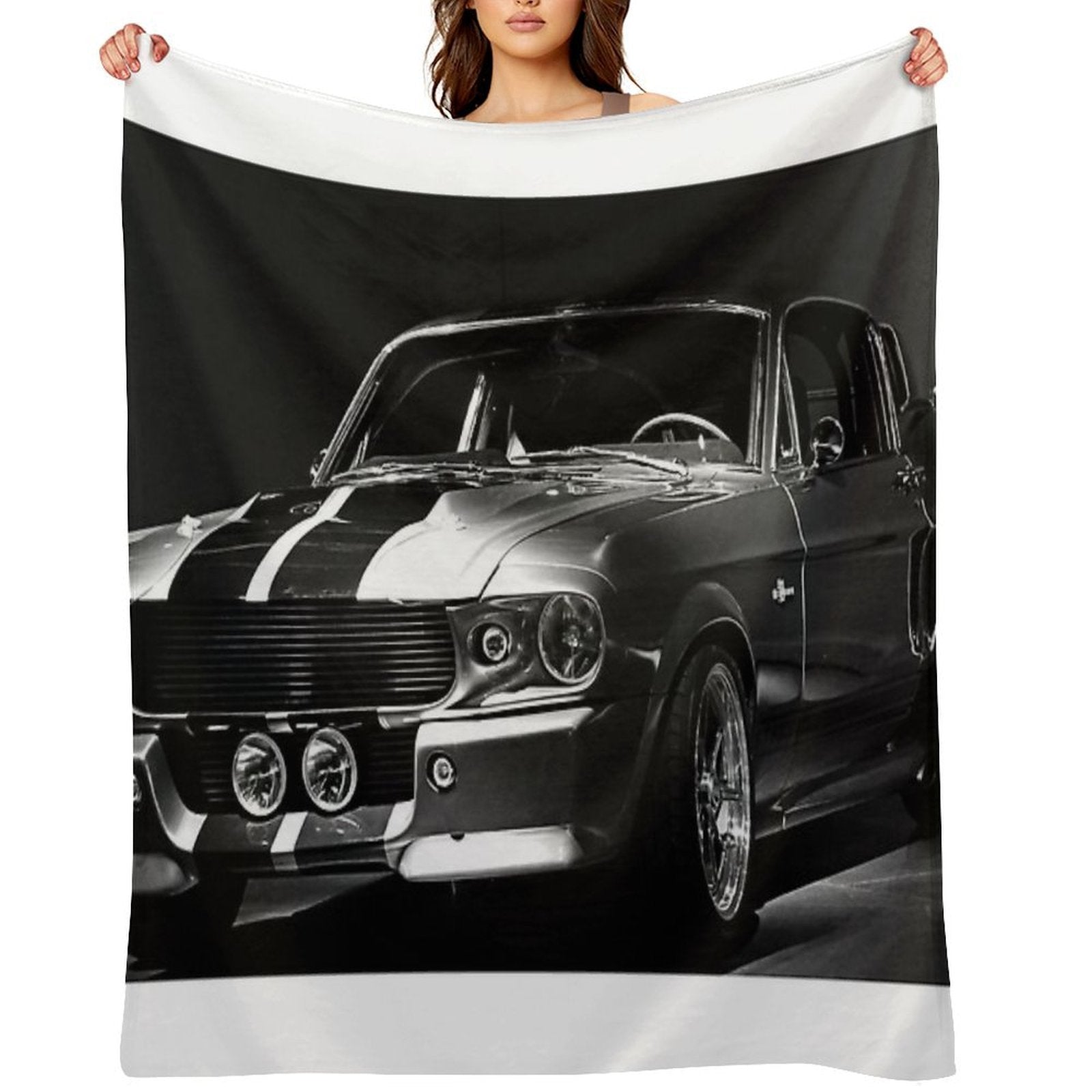 1967 Ford Mustang Shelby GT 500 Shrink-resistant Throw Blanket