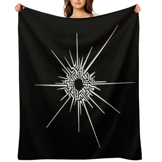 Outer Wilds™ - Eye of The Universe (Symbol) [White] Eco-conscious Throw Blanket