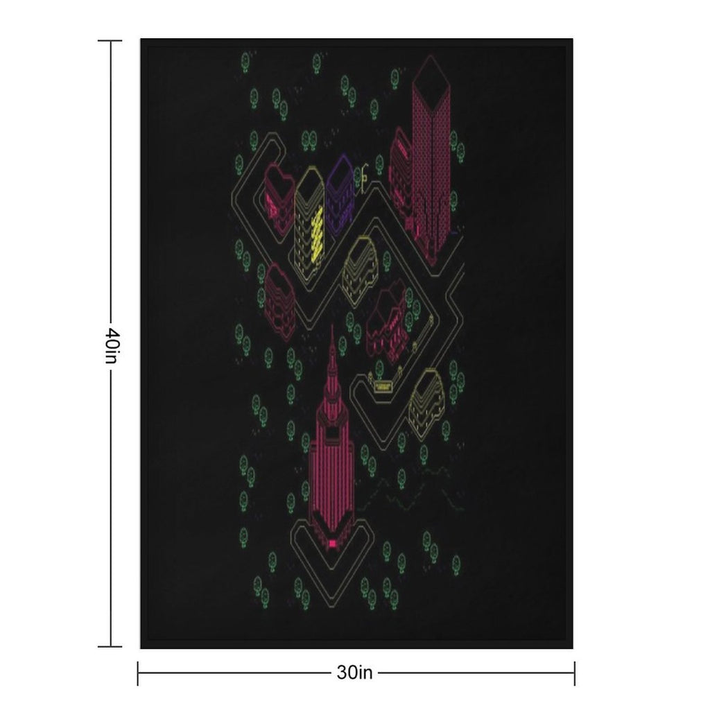 Earthbound - Moonside Full Map Gift-ready Throw Blanket