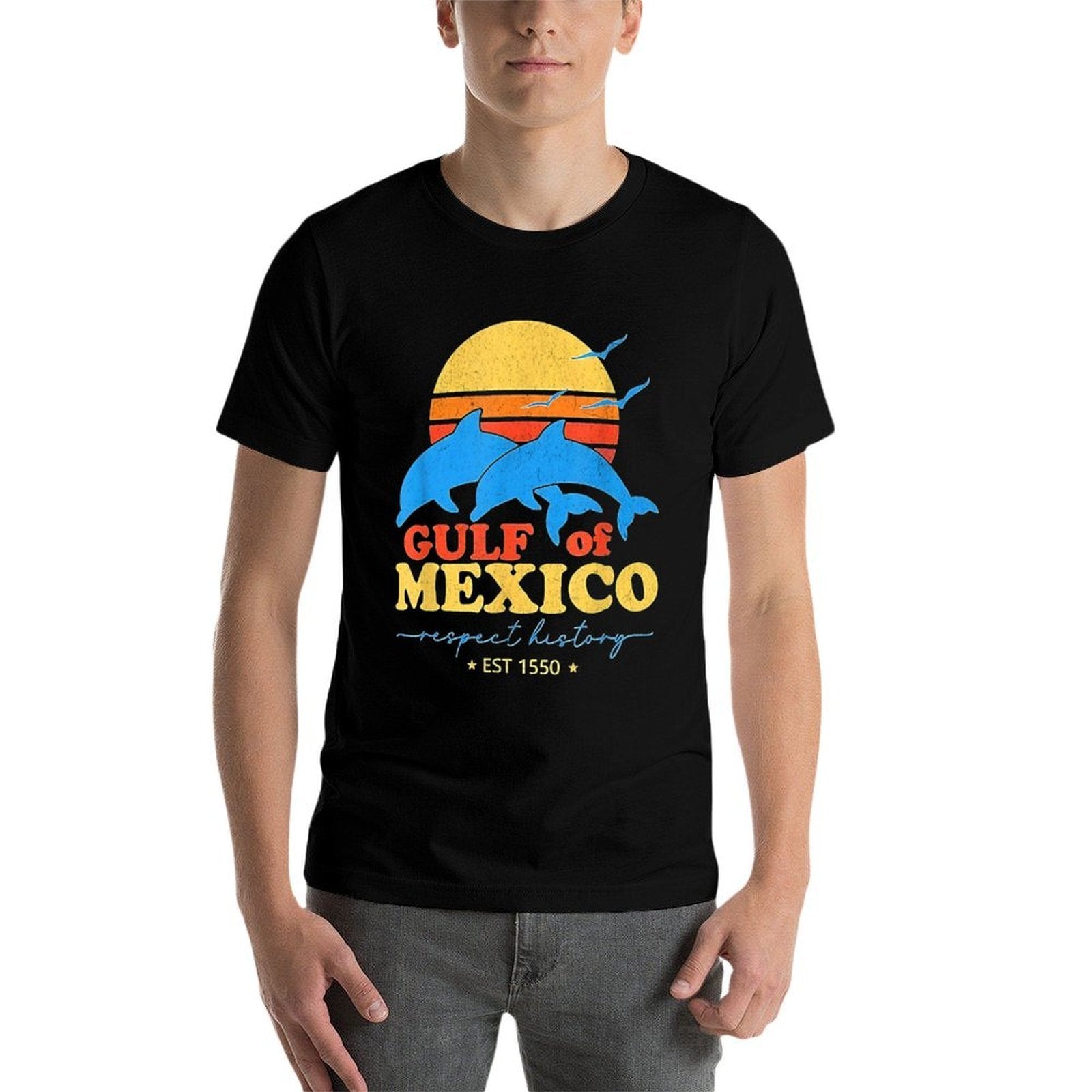 Gulf of Mexico Est 1550 Retro Vintage Beach for Men Women  Stretchy T-Shirt