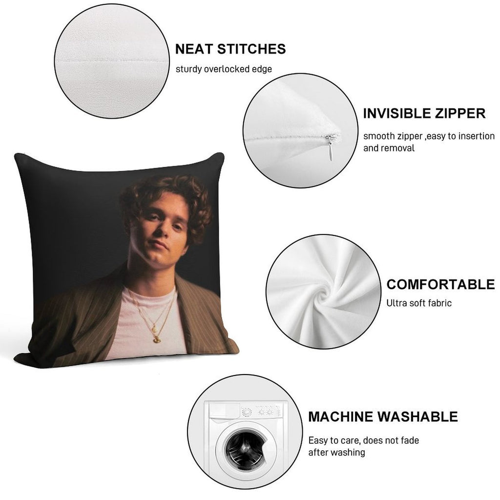 Bradley Simpson Soft Decorative Cover Throw Pillow