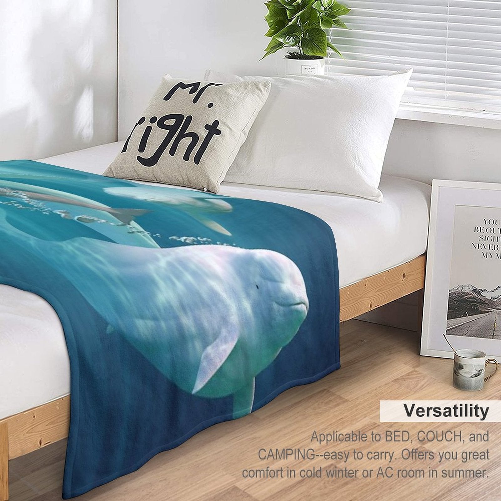 Beluga Bubbles Comfort Throw Blanket