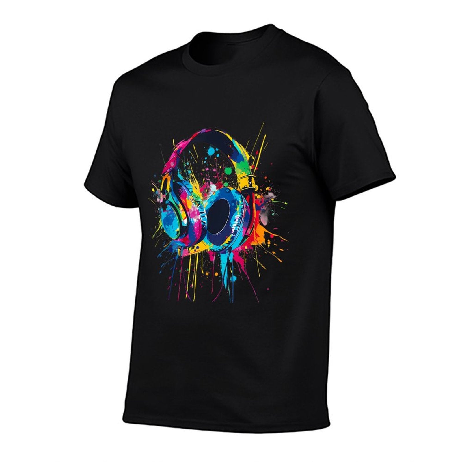 Headphones Music DJ Music Headphones Splash EDM Music Lover  Breathable T-Shirt