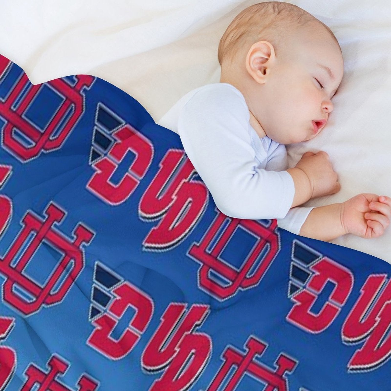University of Dayton - Red White And Blue Lightweight Throw Blanket