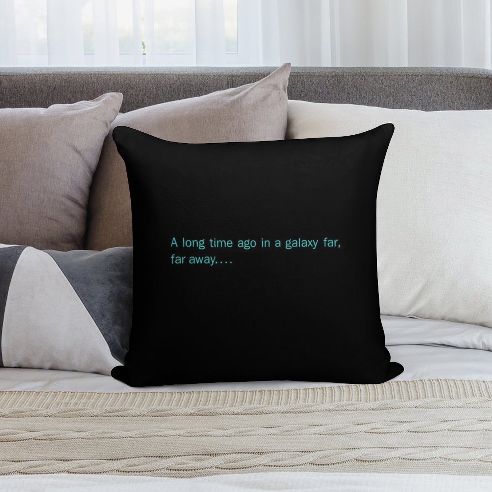 In A Galaxy Far Far Away Soft Home Decor Throw Pillow
