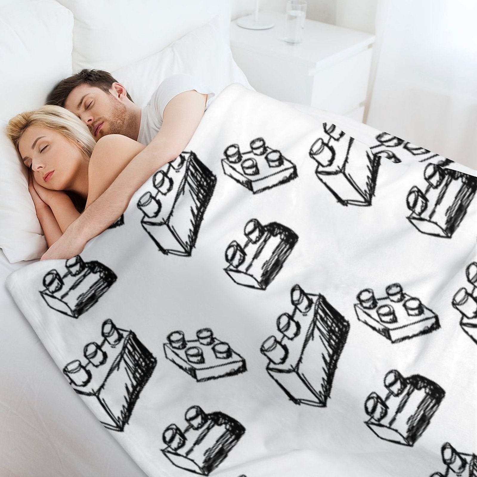 Building Blocks Velvety-soft Throw Blanket