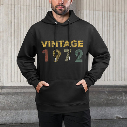 50 Year Old Gifts Vintage 1972 Limited Edition 50th Birthday Shape Retention Hoodie