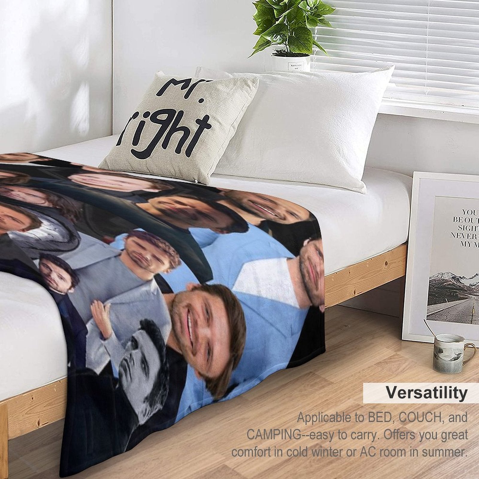 Seb Stan Collage Durable Throw Blanket
