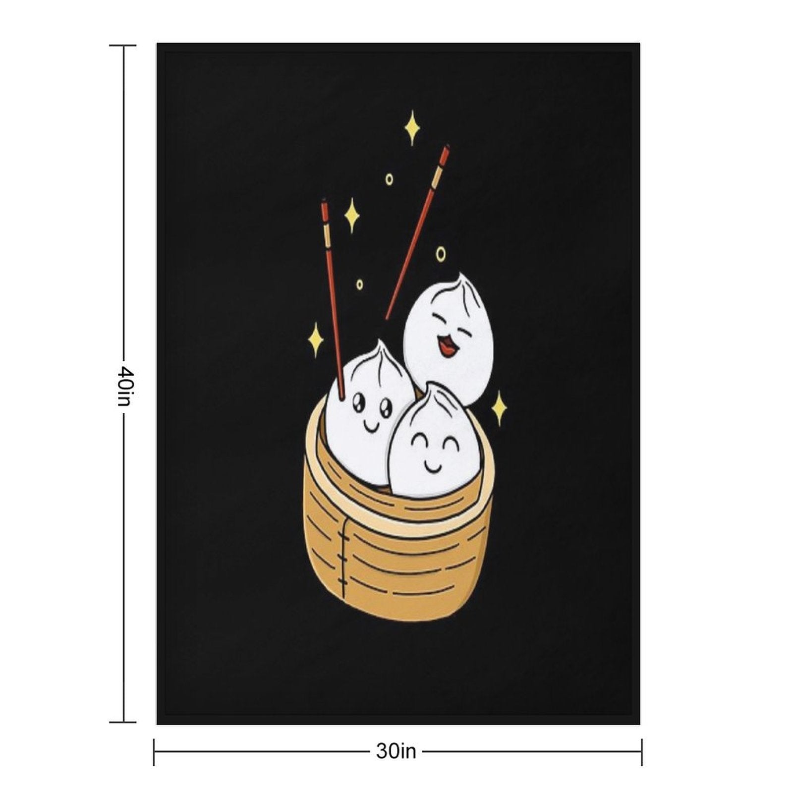 Happy Dumpling Eco-conscious Throw Blanket