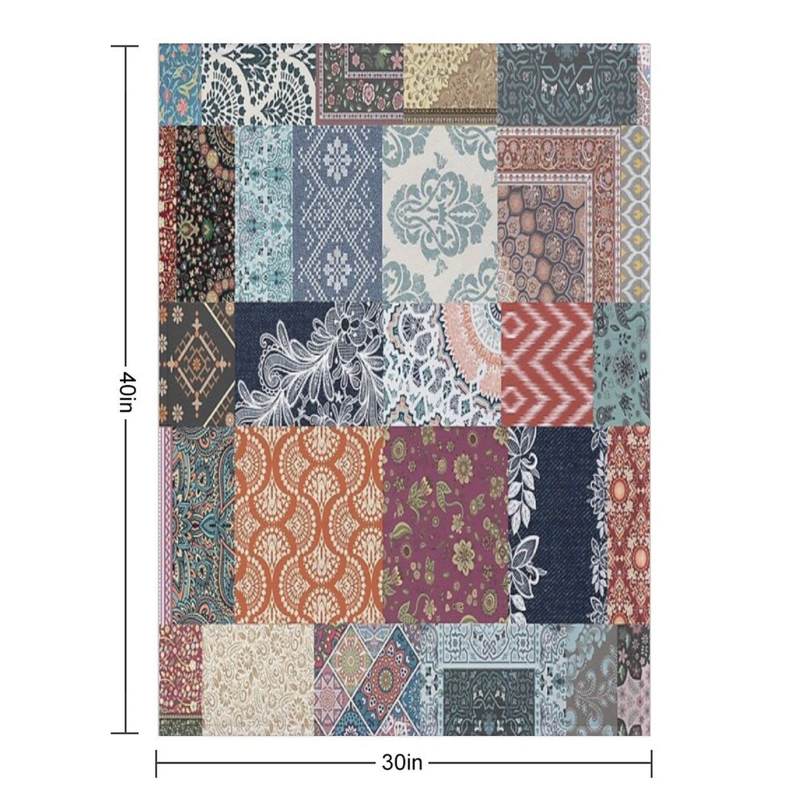 Boho Gypsy Patchwork Multi-functional Throw Blanket
