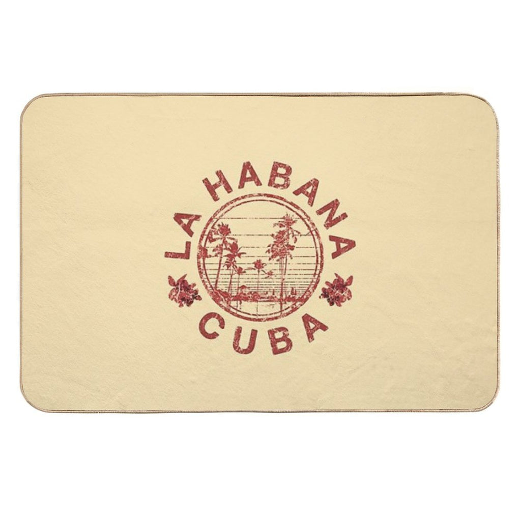 Havana Cuba La Habana Vintage Sunset Retro Cuban  Versatile Bath Mat