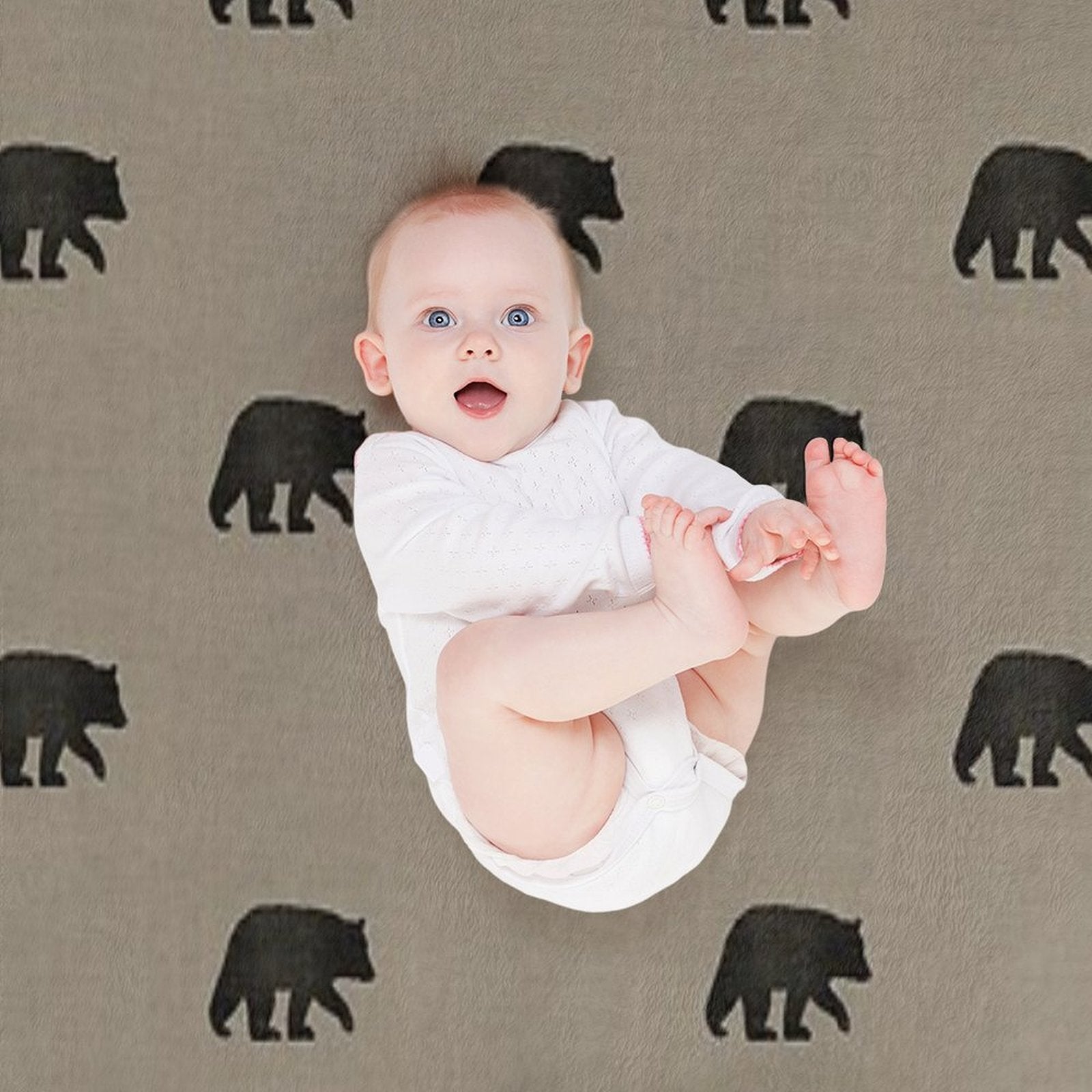 Black Bear Silhouette(s) Wrinkle-free Throw Blanket