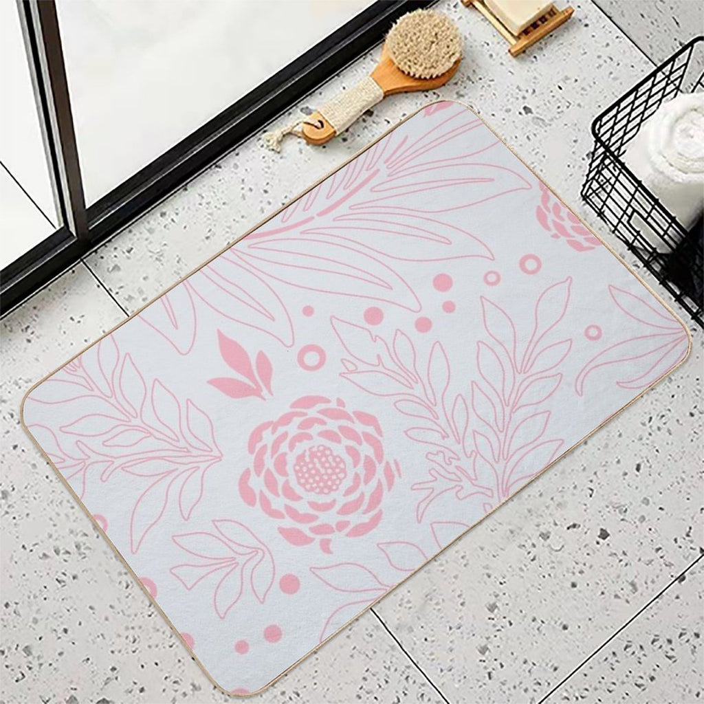 Floral Design 21  Dirt-Trapping Bath Mat