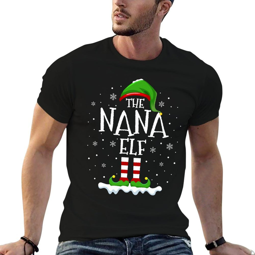 Nana Elf Squad Xmas Family Matching Group Christmas Elf  Vintage-inspired T-Shirt