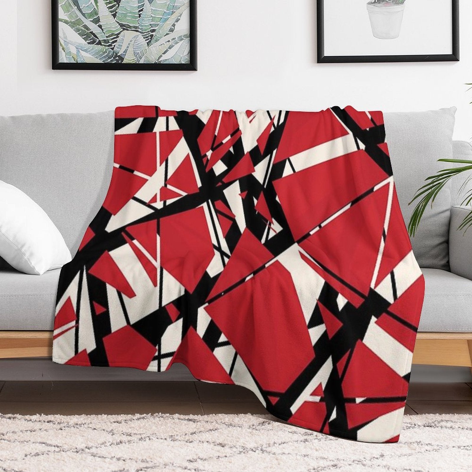 EVH Authentic Stripes Design (red) Sustainable Throw Blanket