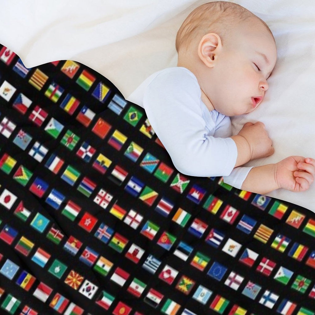 The Flags of The World Machine-washable Throw Blanket