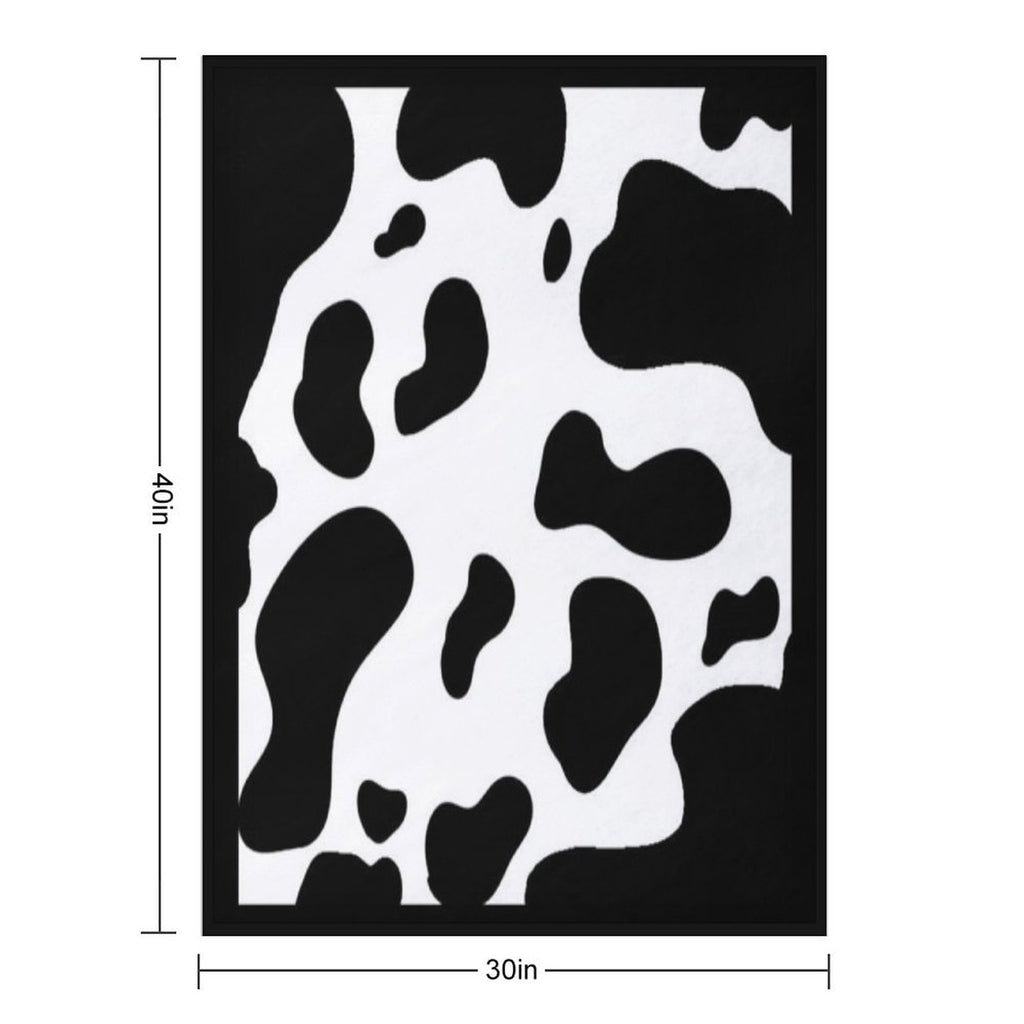 Cow Print Eco-conscious Throw Blanket
