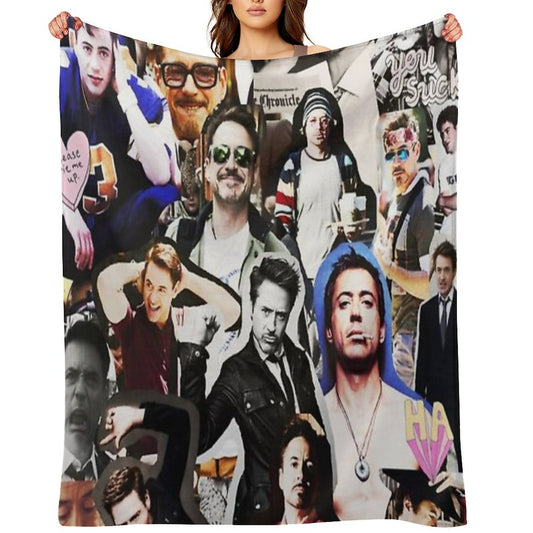 Robert Downey Jr. Collage Compact Throw Blanket
