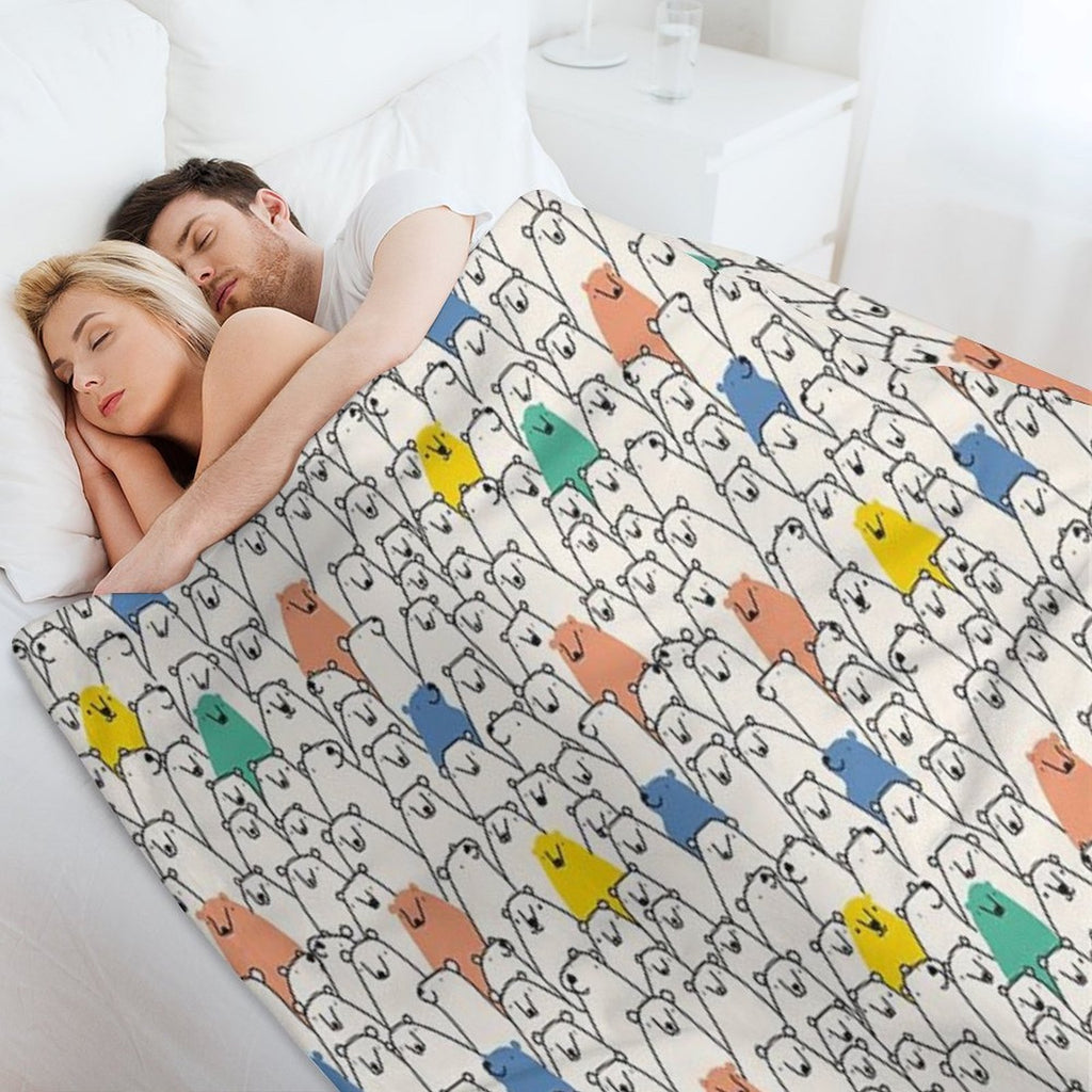 Bears Pattern Gift-ready Throw Blanket