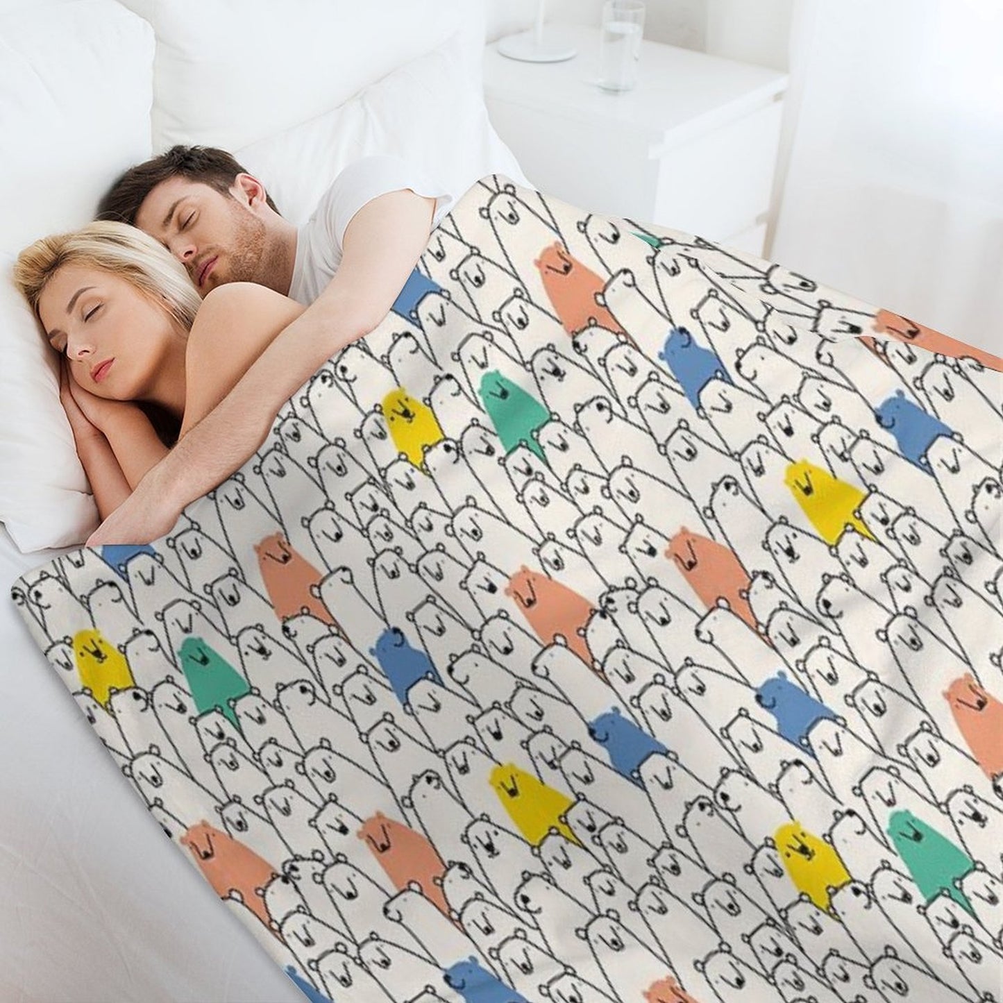 Bears Pattern Gift-ready Throw Blanket