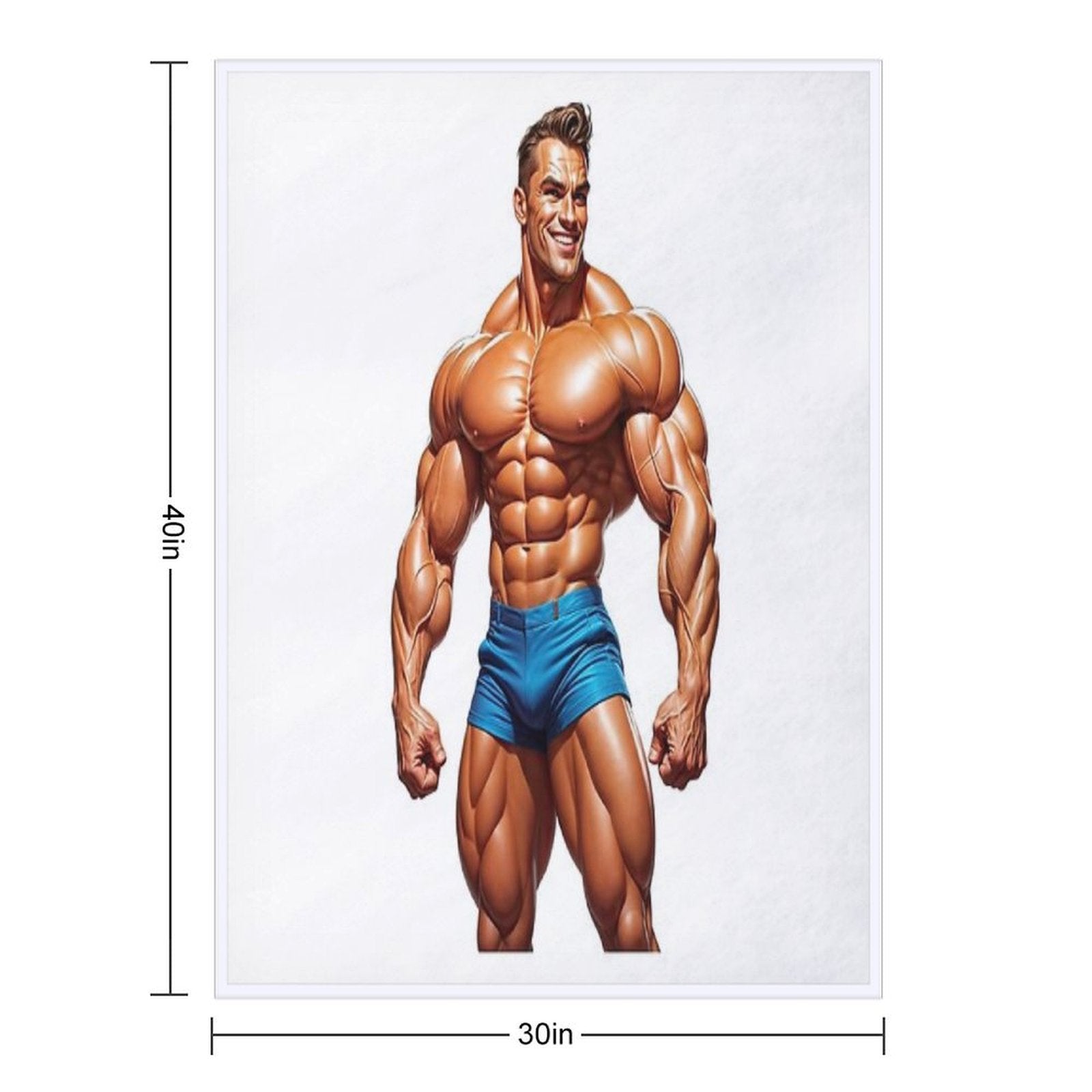 New Series Bodybuilder Sticker #91 Wrinkle-free Throw Blanket