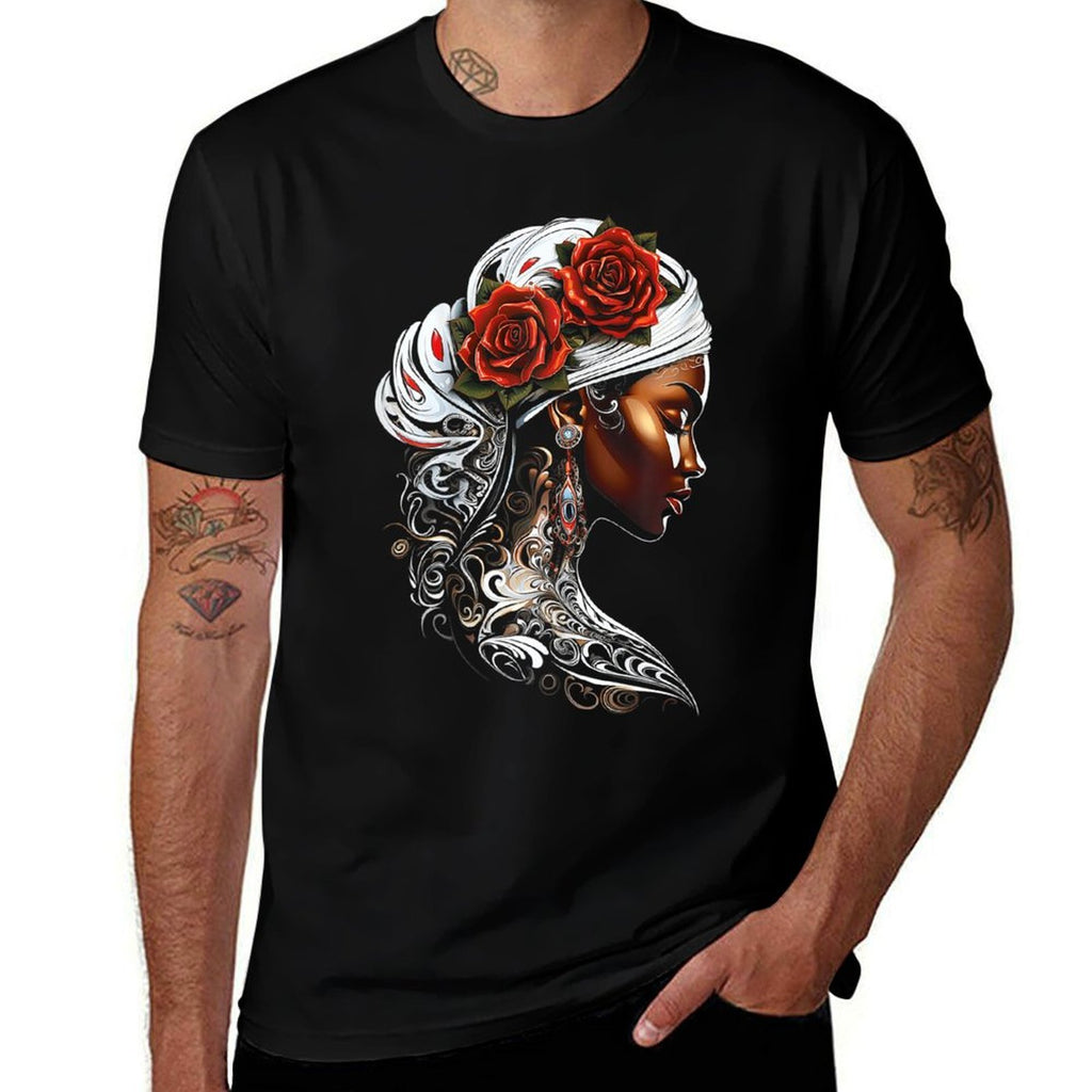 Women Flowers Human Art Abstract Graphic Women  Quick-drying T-Shirt