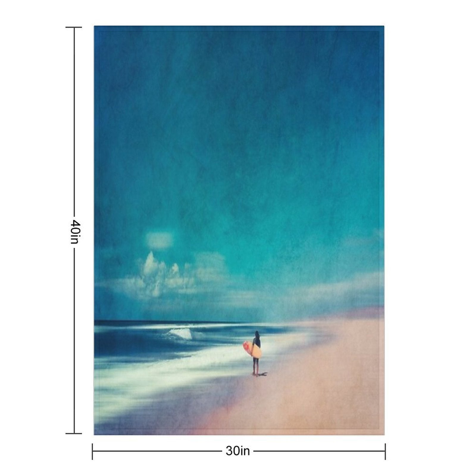 Summer Days - Going Surfing Durable Throw Blanket