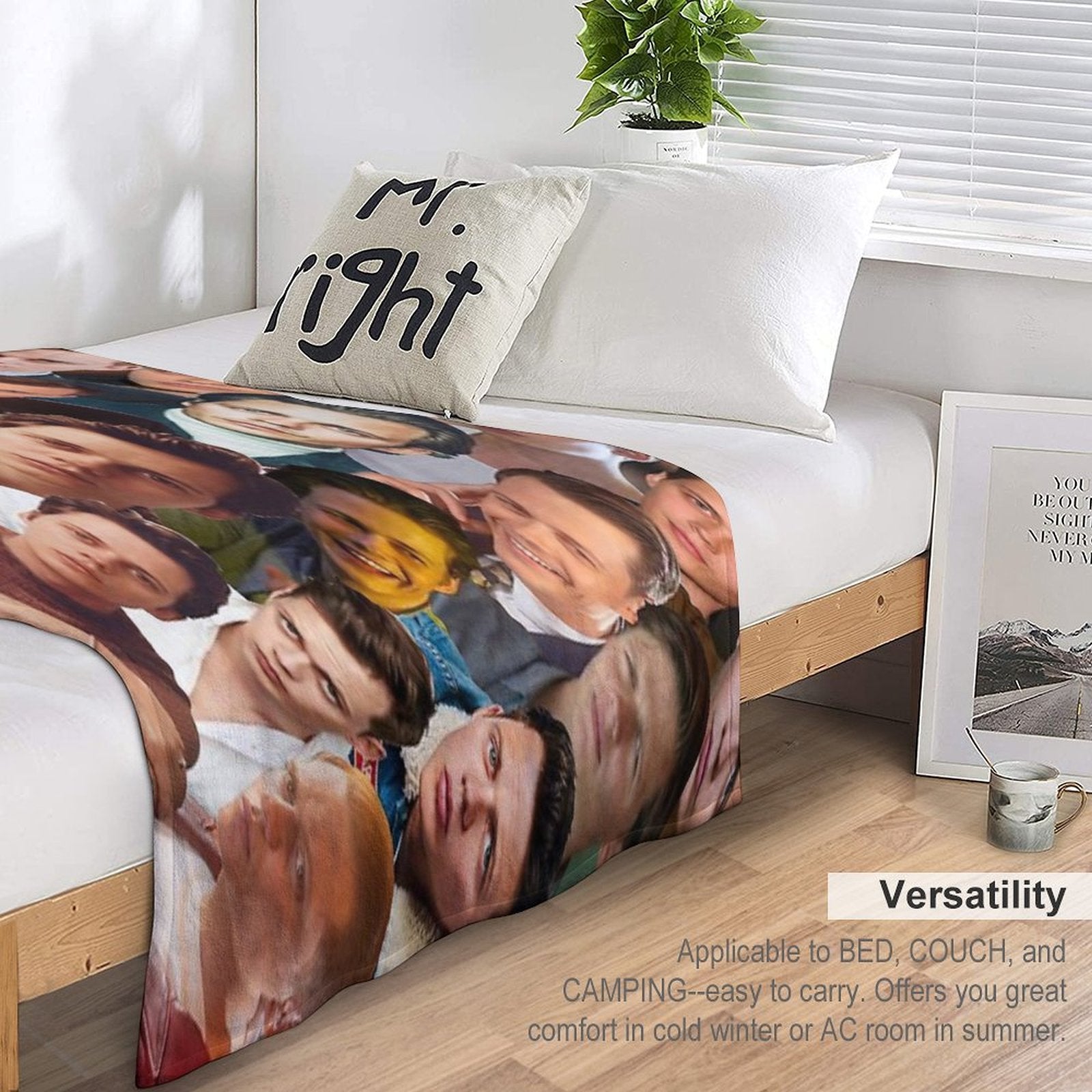 Bill Skarsgård Photo Collage Durable Throw Blanket